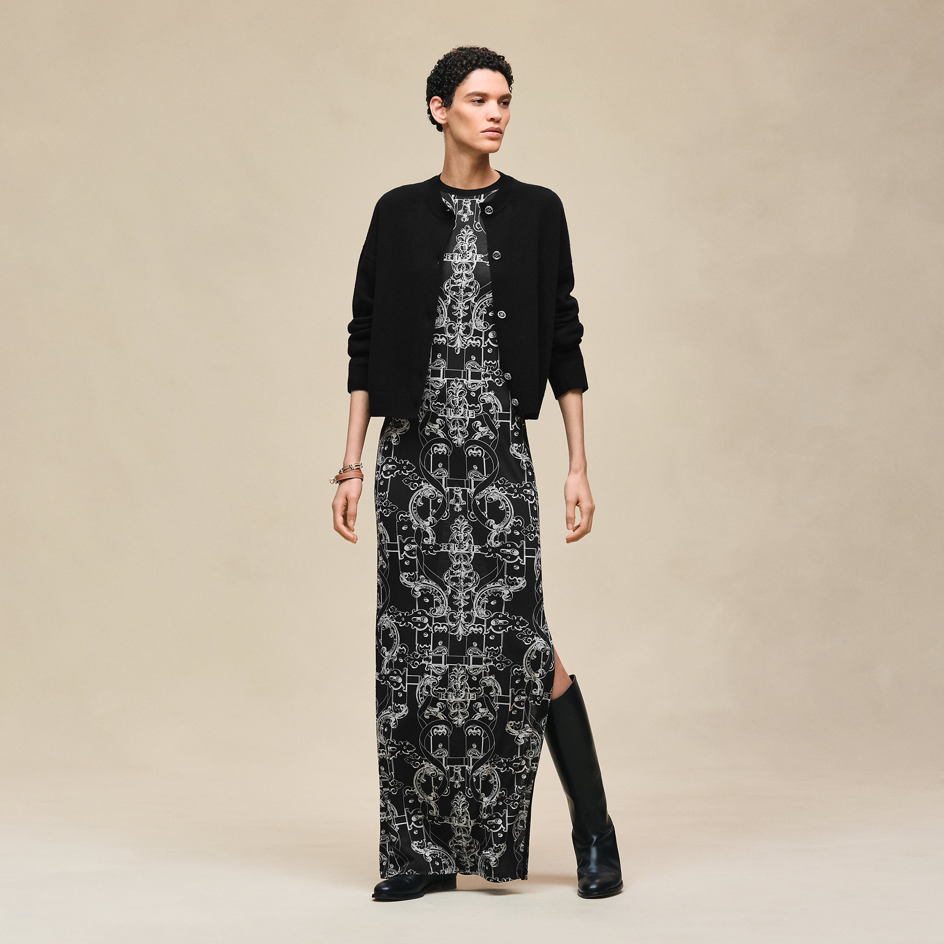 Cashmere long-sleeve cardigan