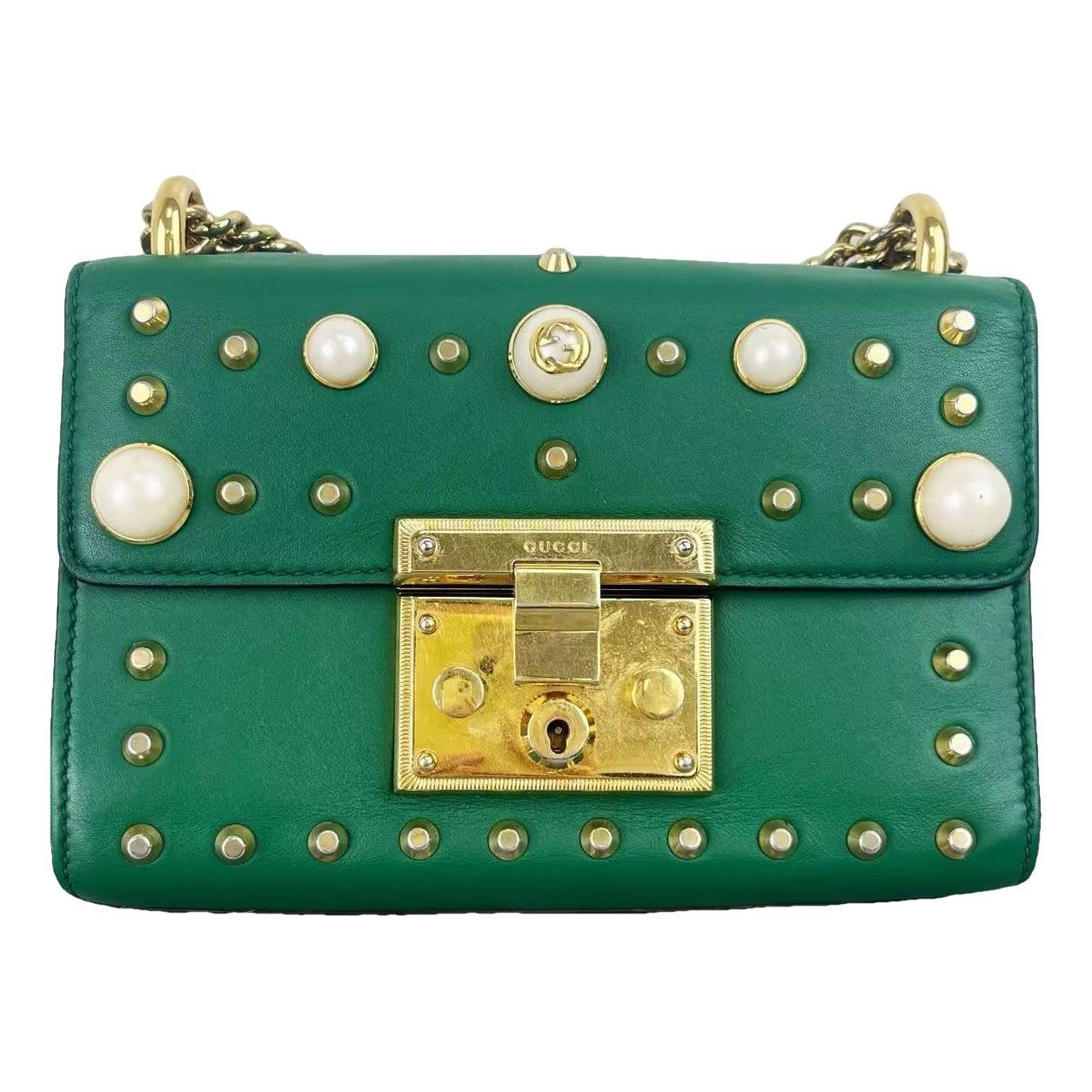 Padlock leather handbag