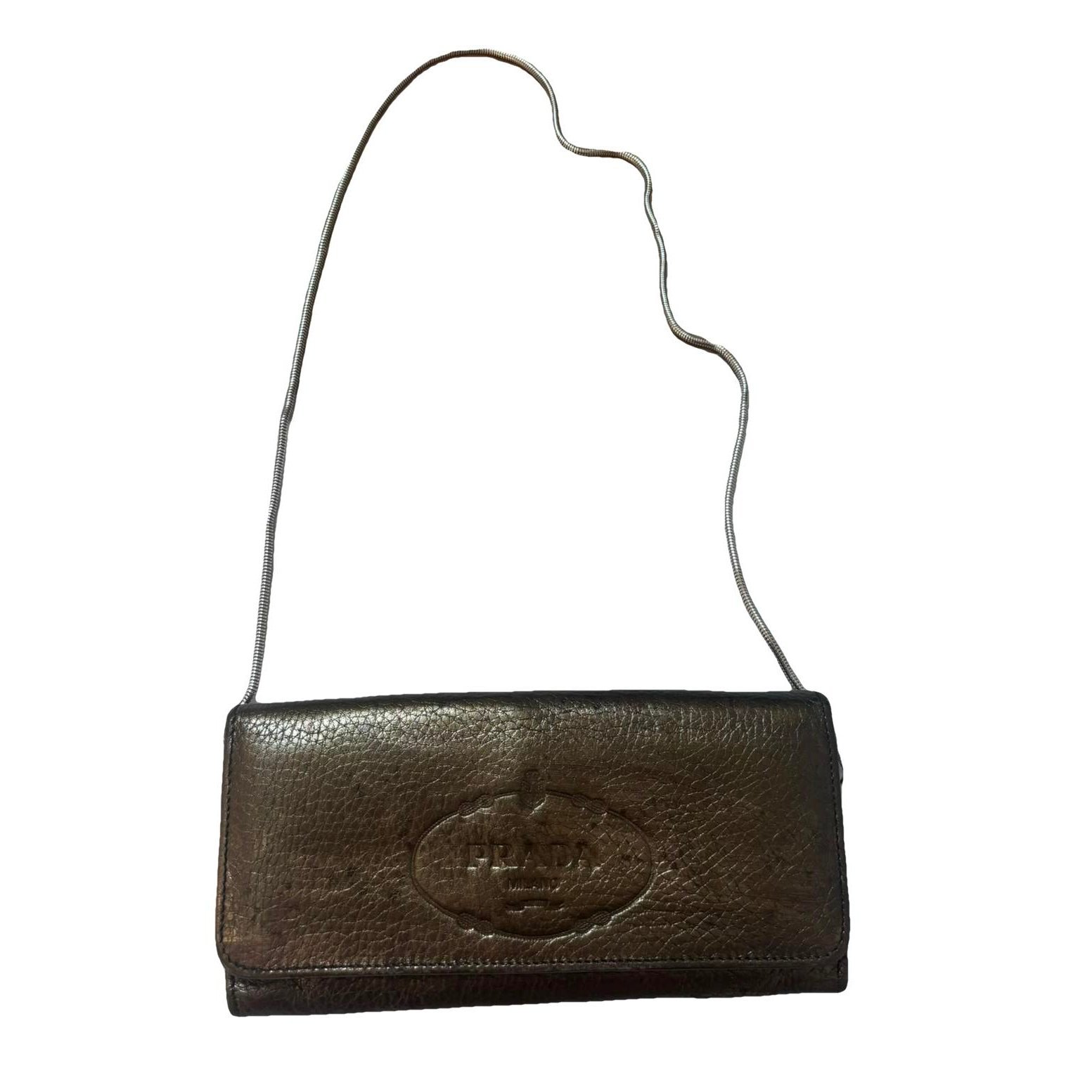 Leather clutch bag