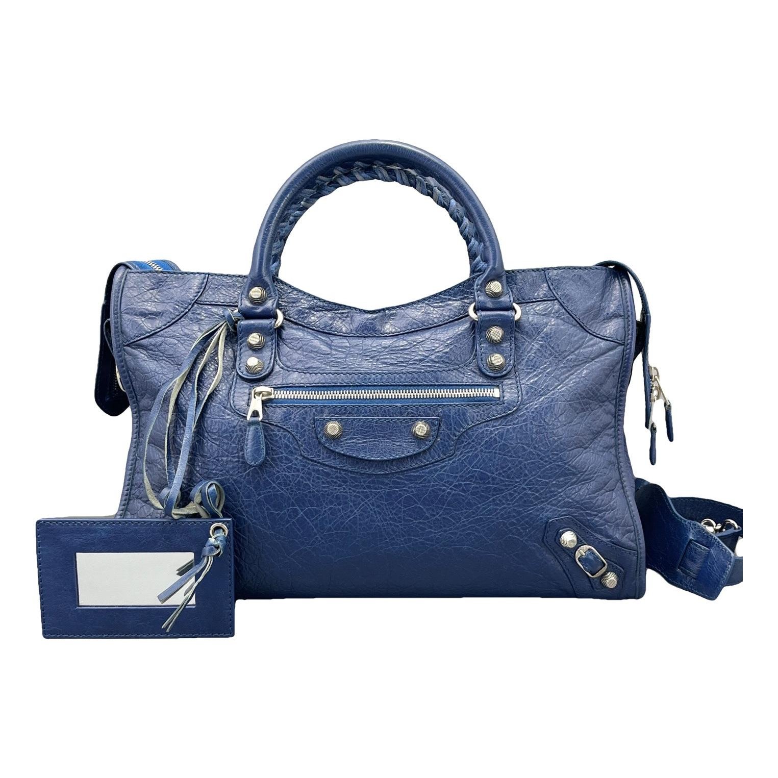 City leather handbag
