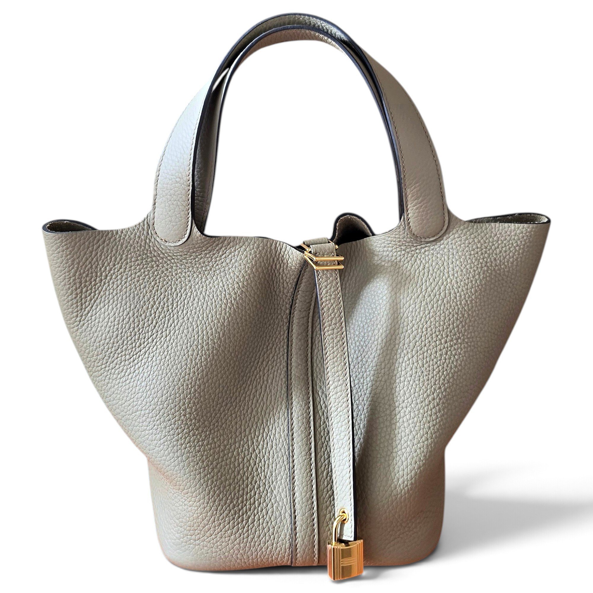 Hermes Picotin 22 Handbag Beige Marfa
