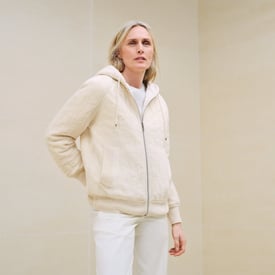 "H" Zipped hooded jacket