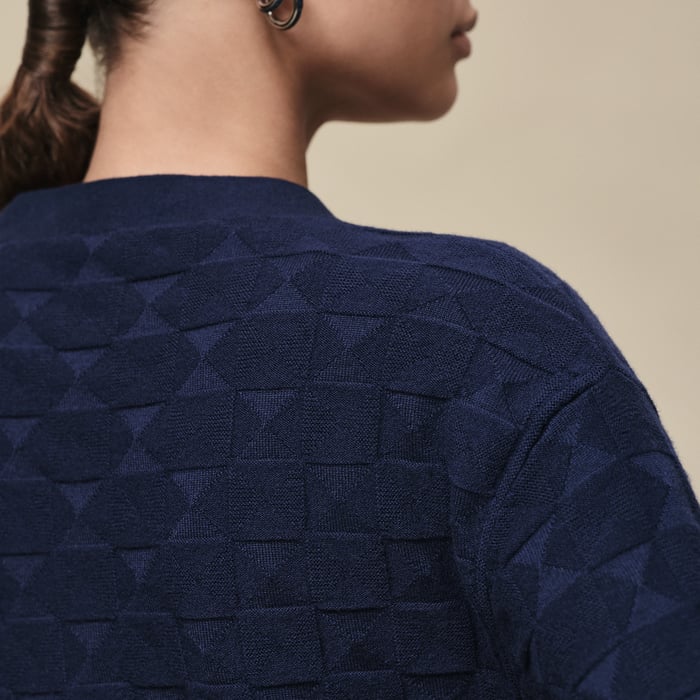 Bleu Outremer "Medor" Long-sleeve Cardigan