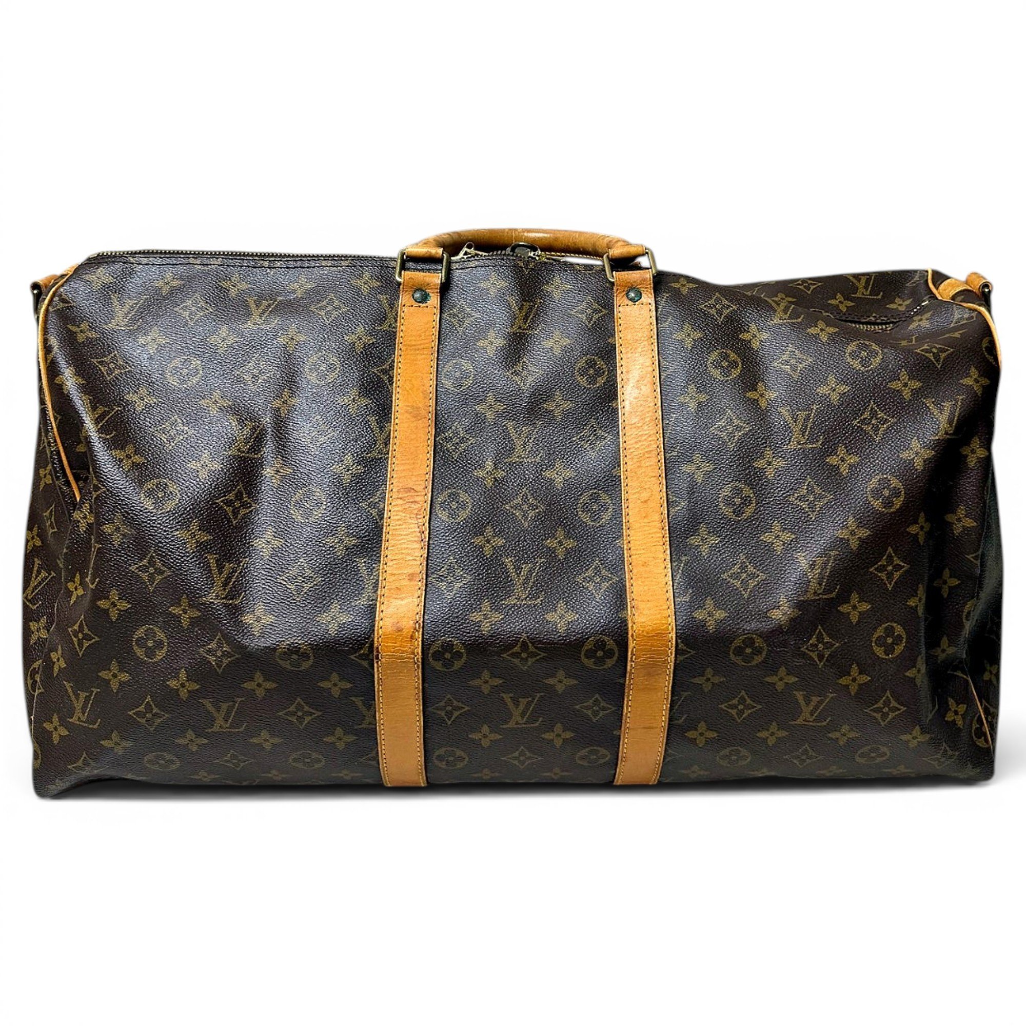 Keepall leather travel bag