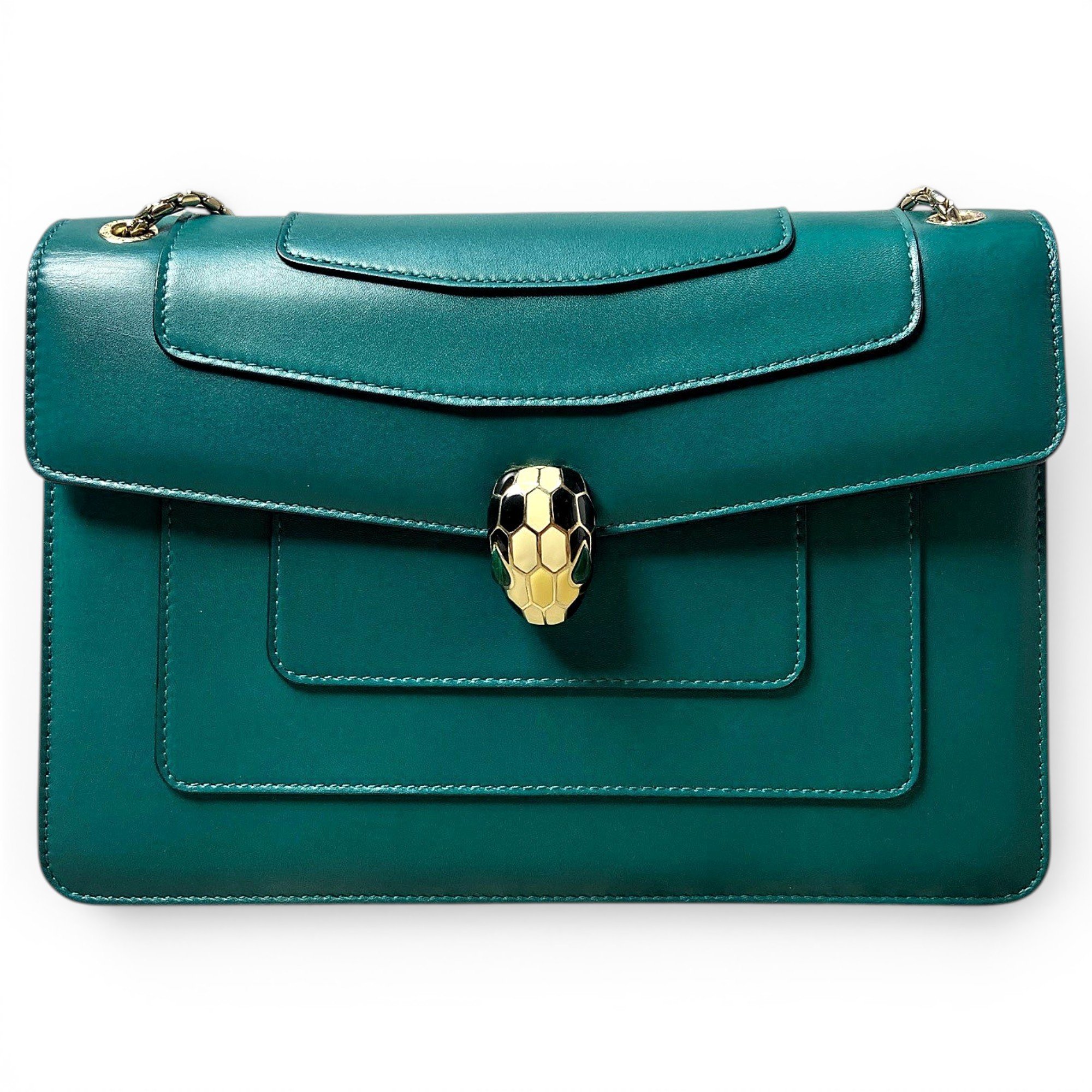 Serpenti leather handbag