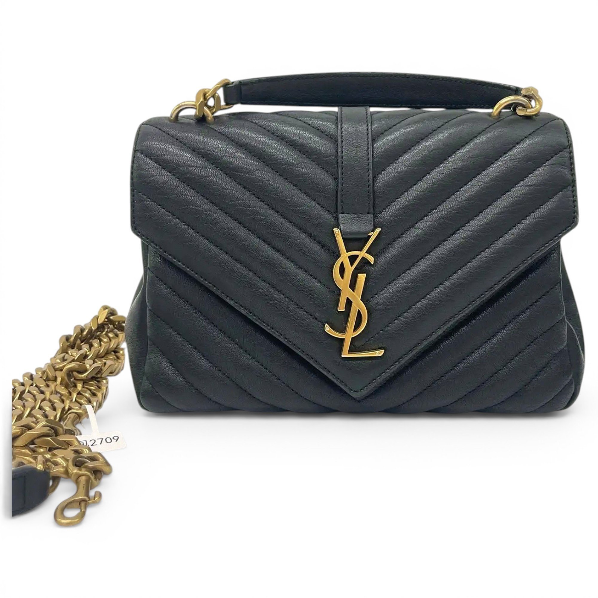 Collége monogramme leather handbag
