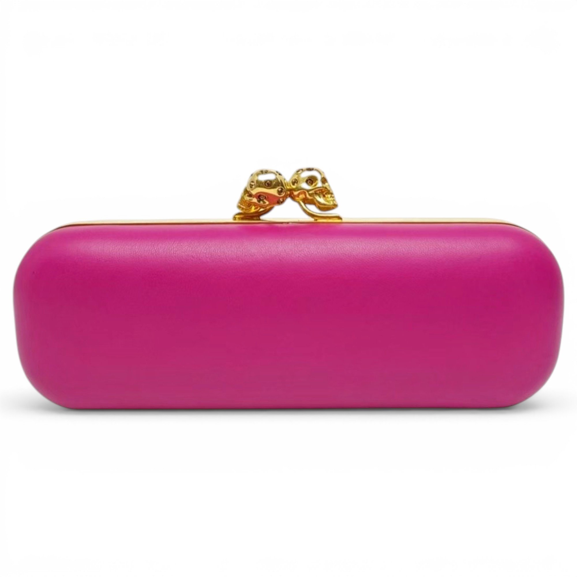 Knuckle leather clutch bag