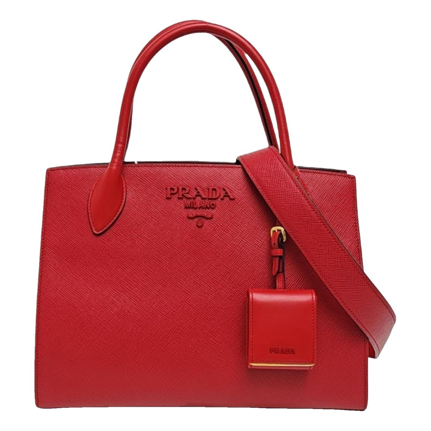Monochrome leather handbag