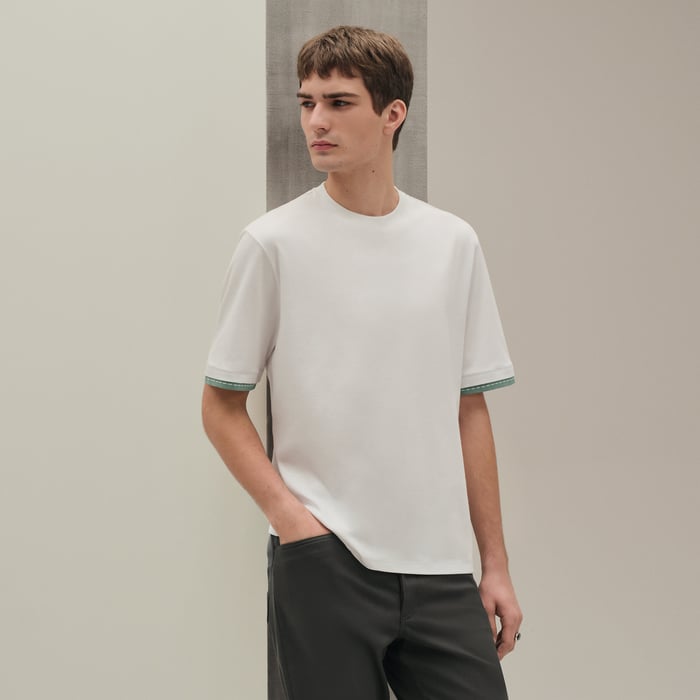 Blanc "Piqures Sellier" T-shirt