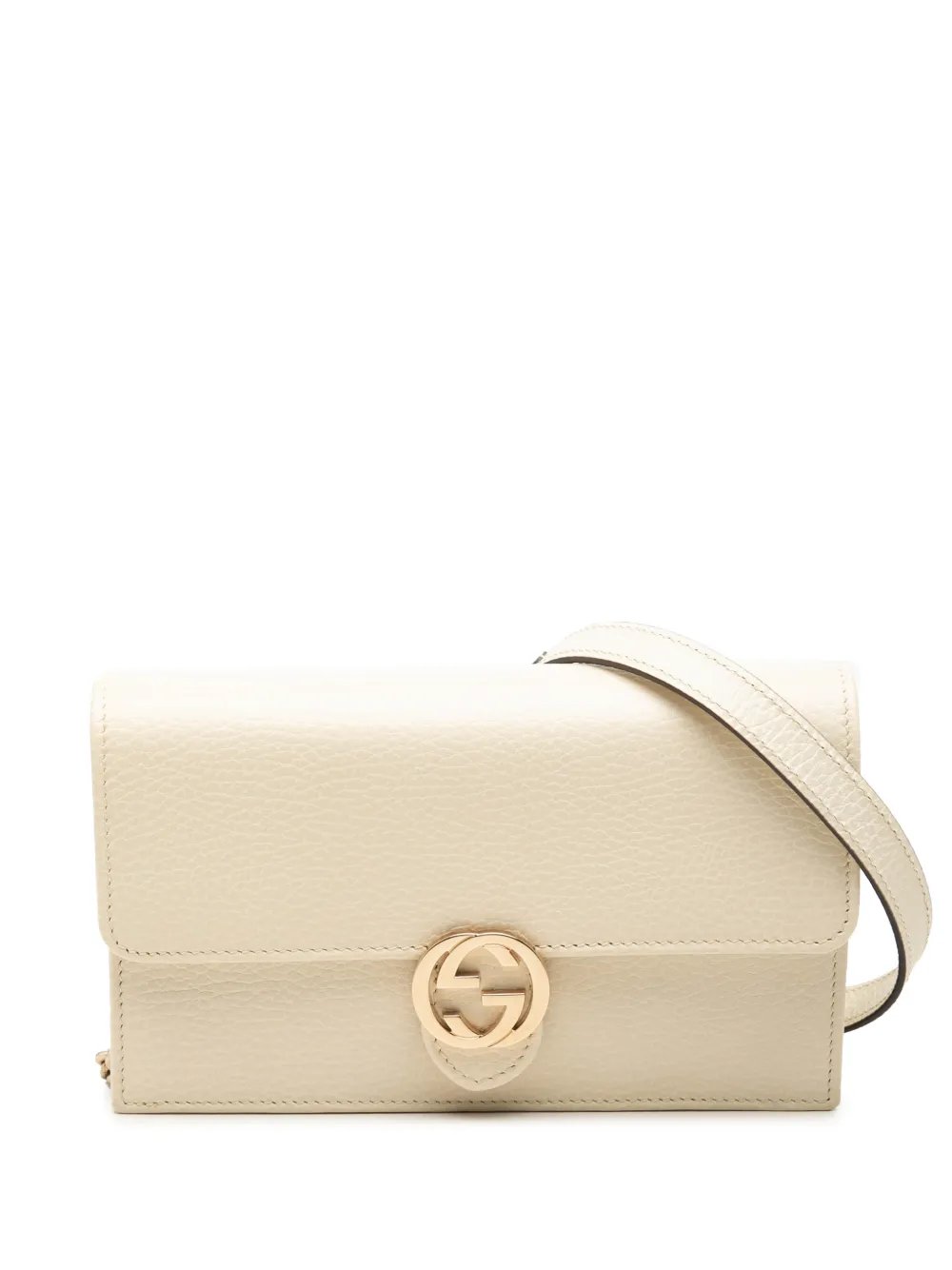 2000-2015 Dollar Calfskin Interlocking G Wallet on Chain crossbody bag
