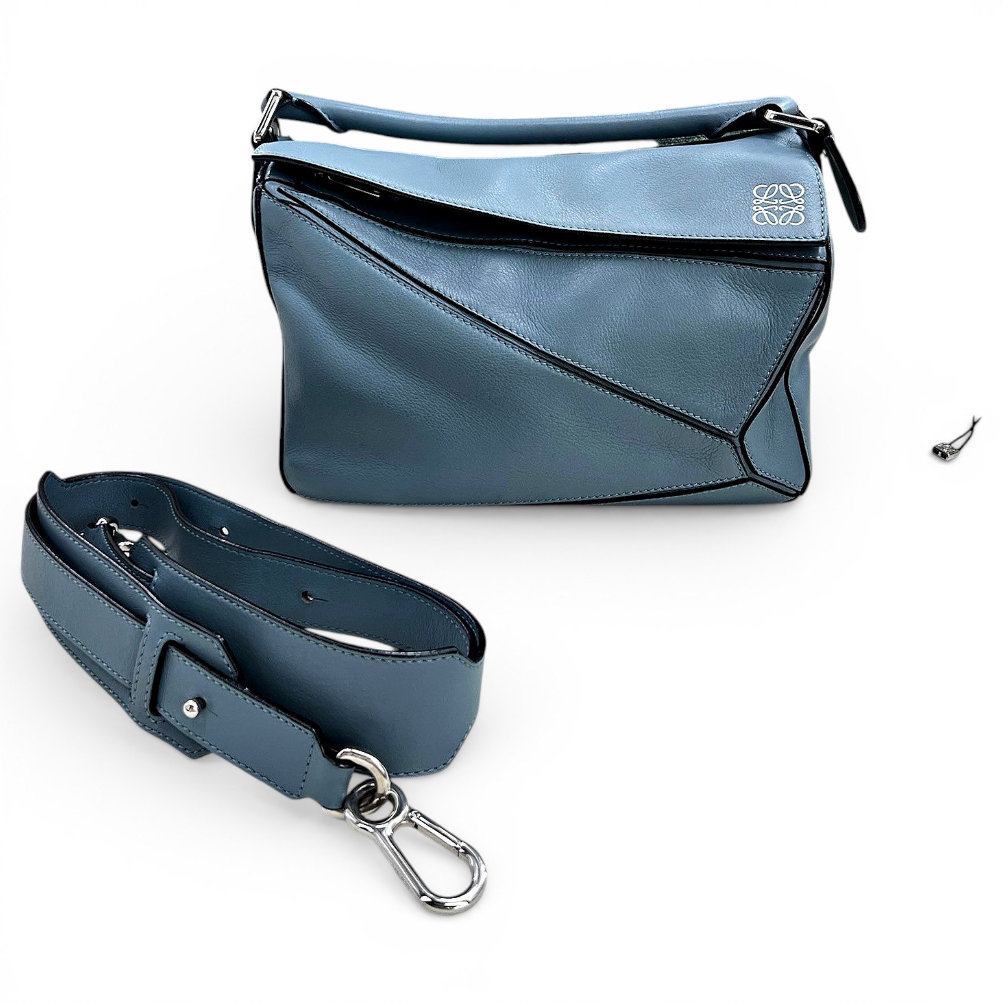 Puzzle leather handbag