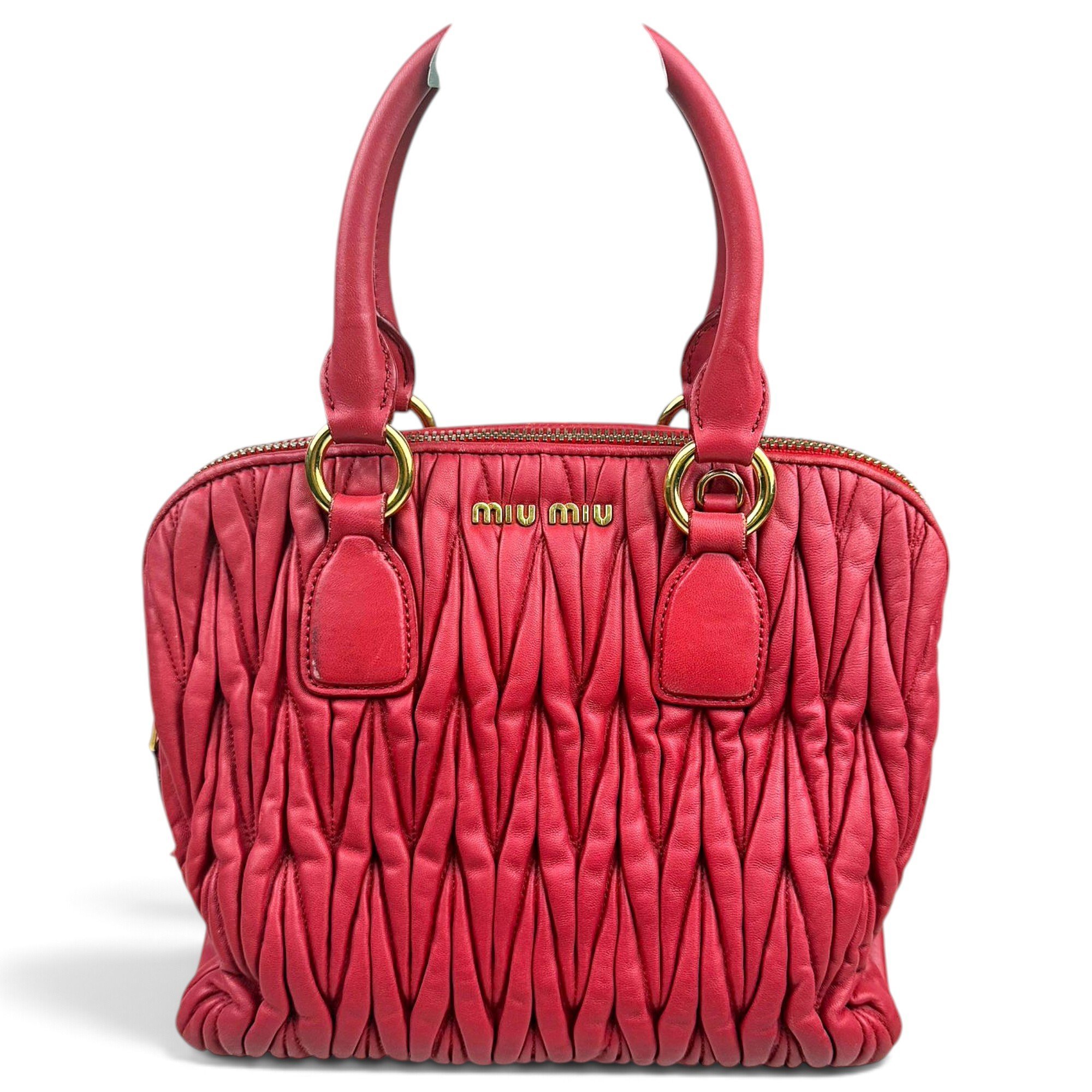 Miu Belle leather handbag