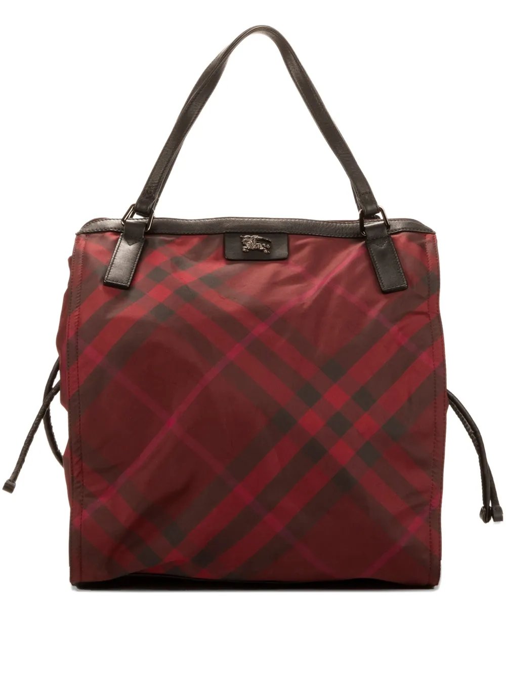 check-pattern tote bag