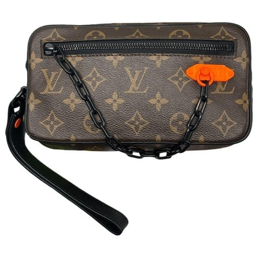 Leather clutch bag