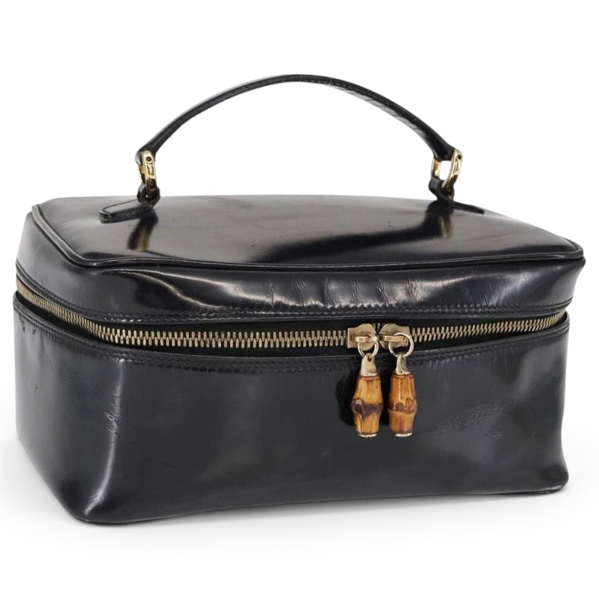 Patent leather handbag