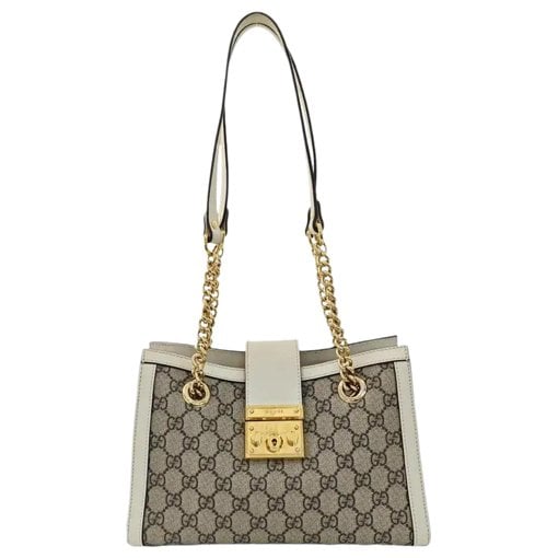 Padlock leather handbag