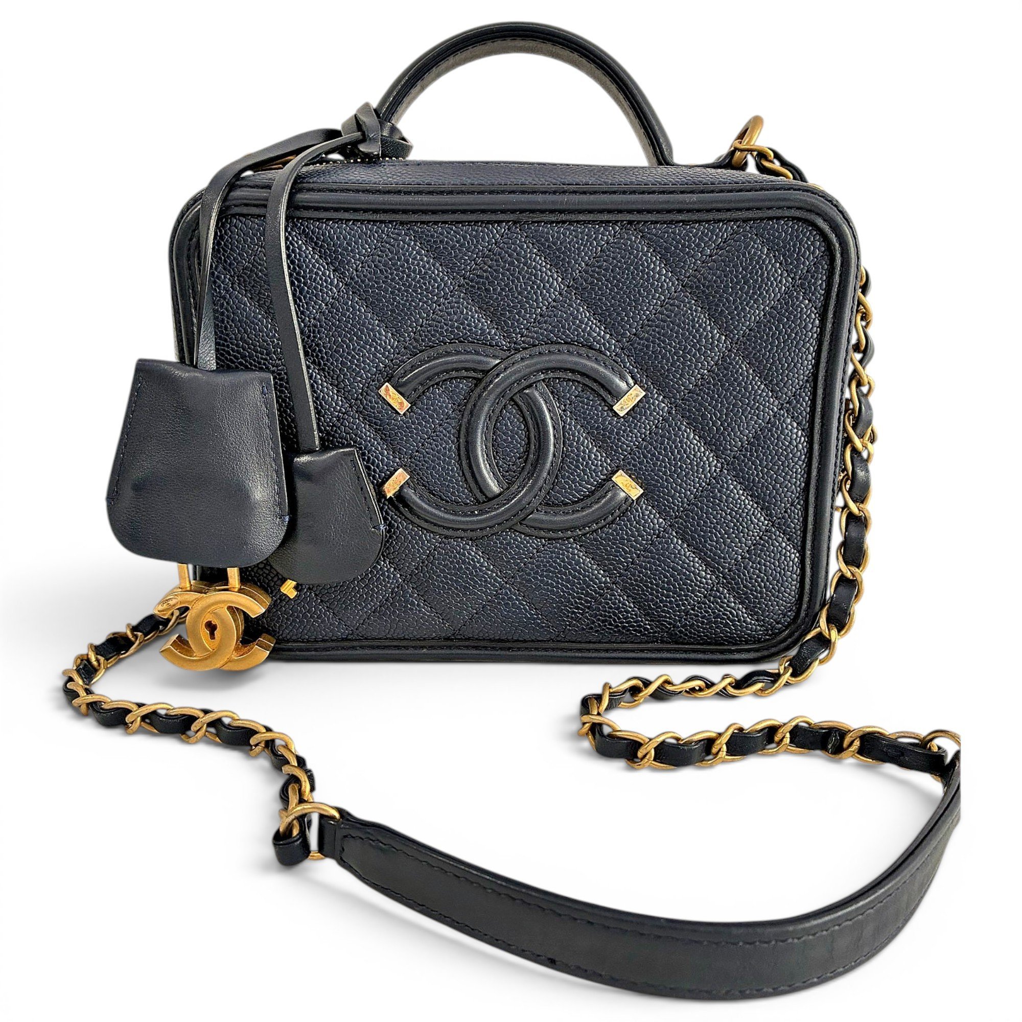 Vanity leather handbag