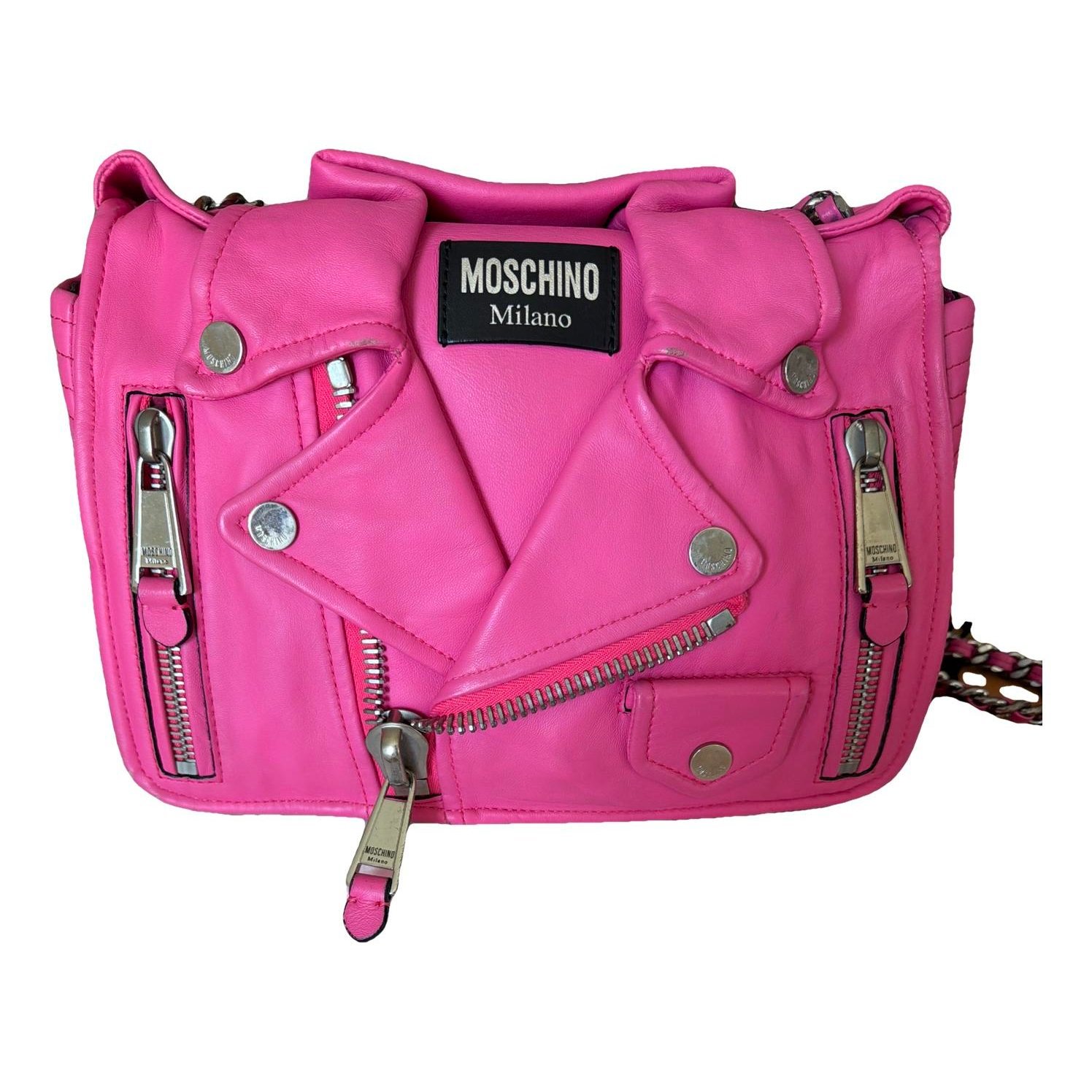 Biker leather handbag