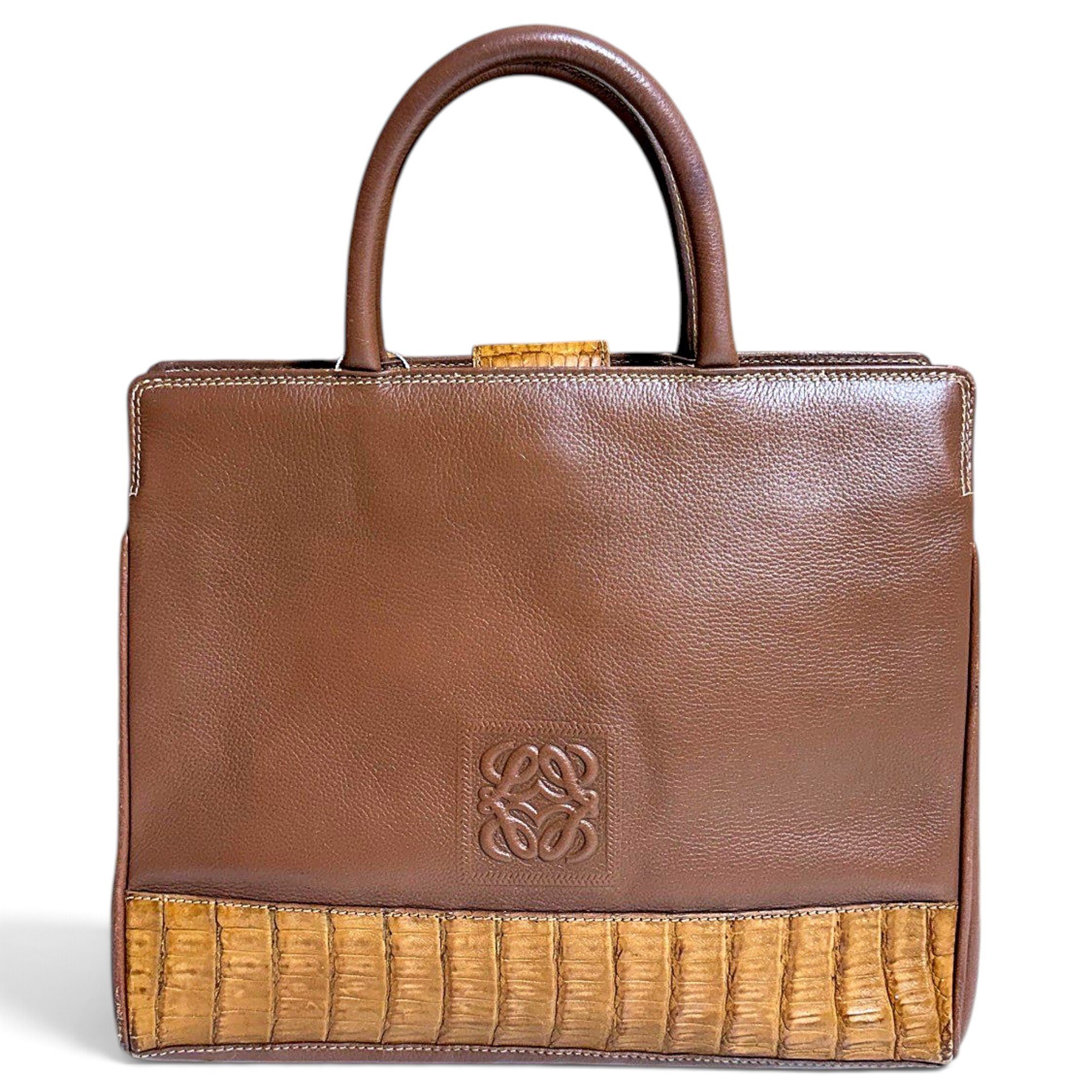 Postal leather handbag