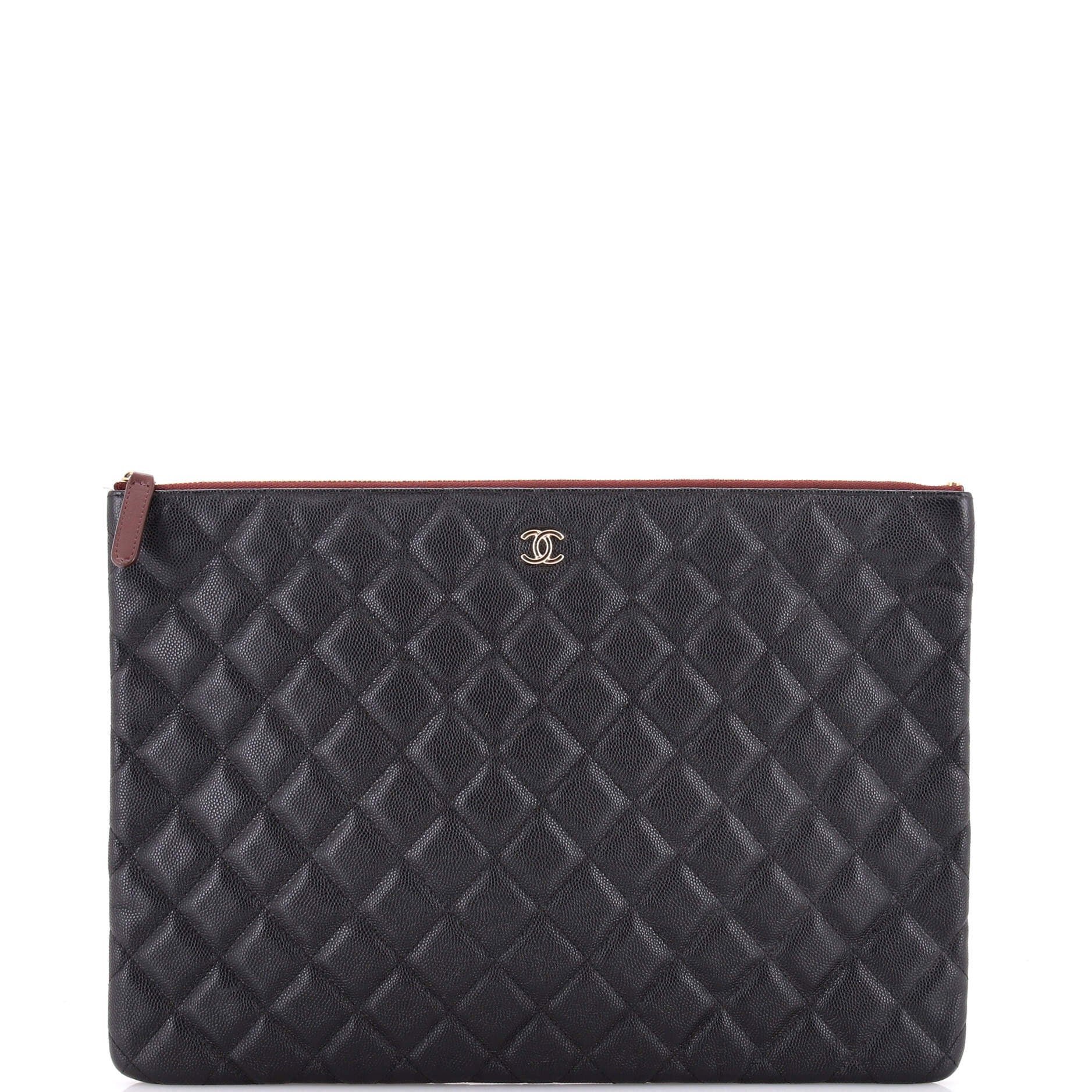 Leather clutch bag