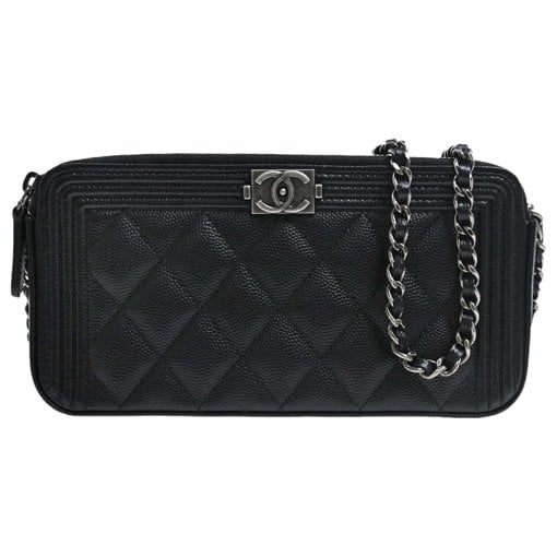 Boy leather clutch bag