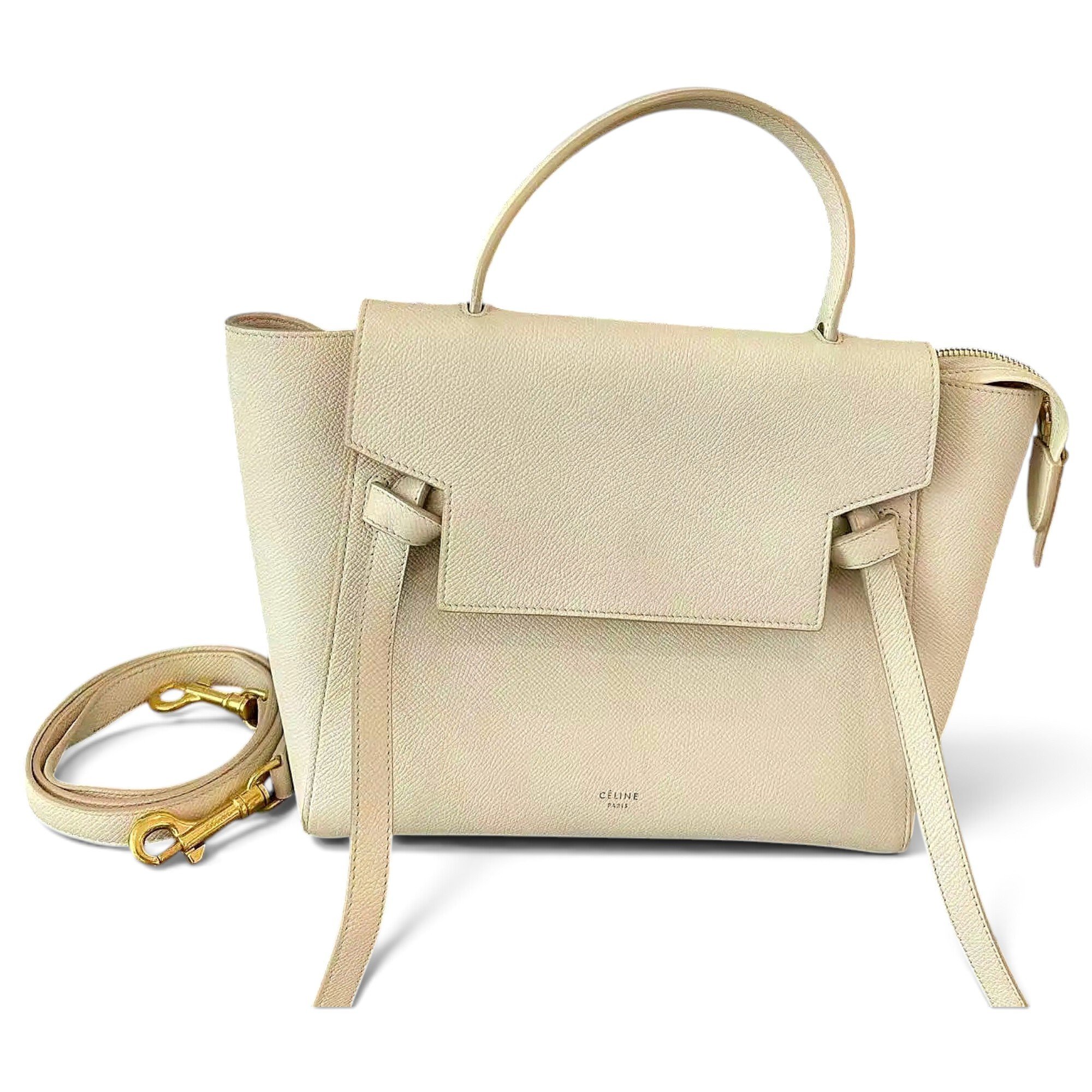 Belt leather crossbody bag