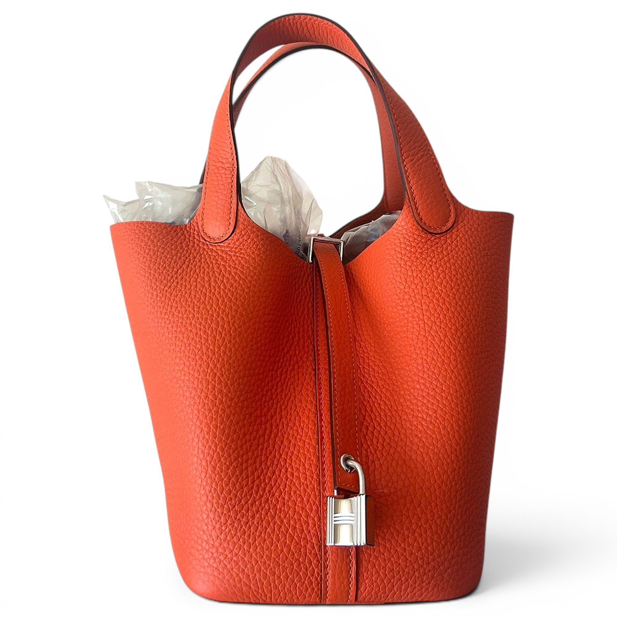 Picotin leather tote