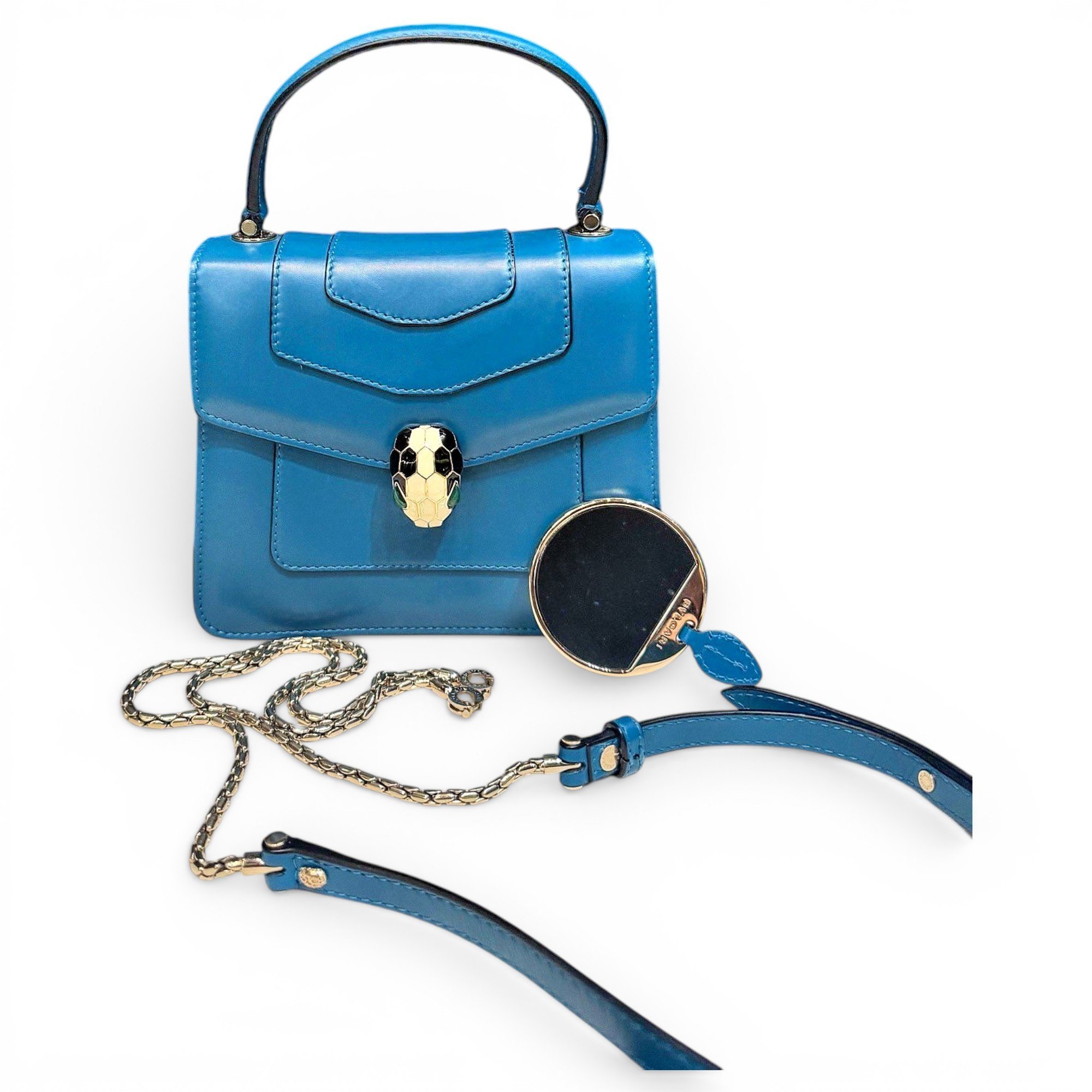 Serpenti leather handbag
