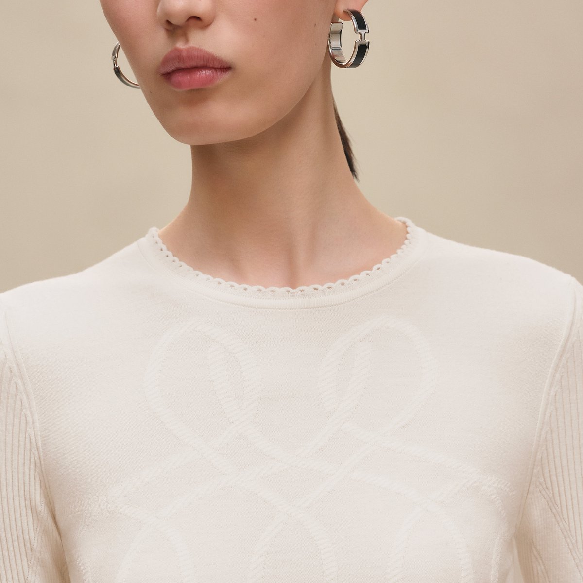 Blanc Naturel "Palefroi Remix" Light Long-sleeve Sweater