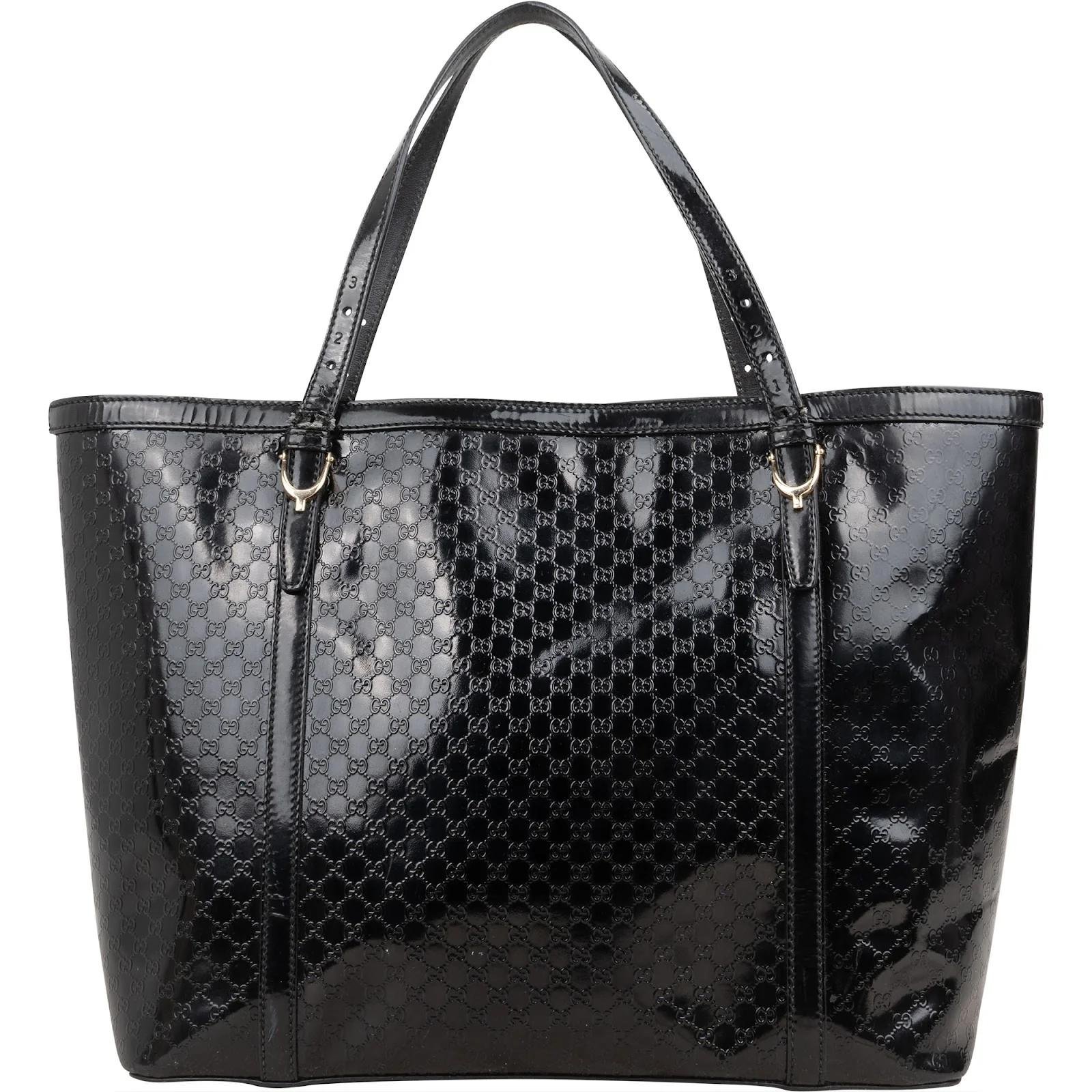 Abbey patent leather handbag