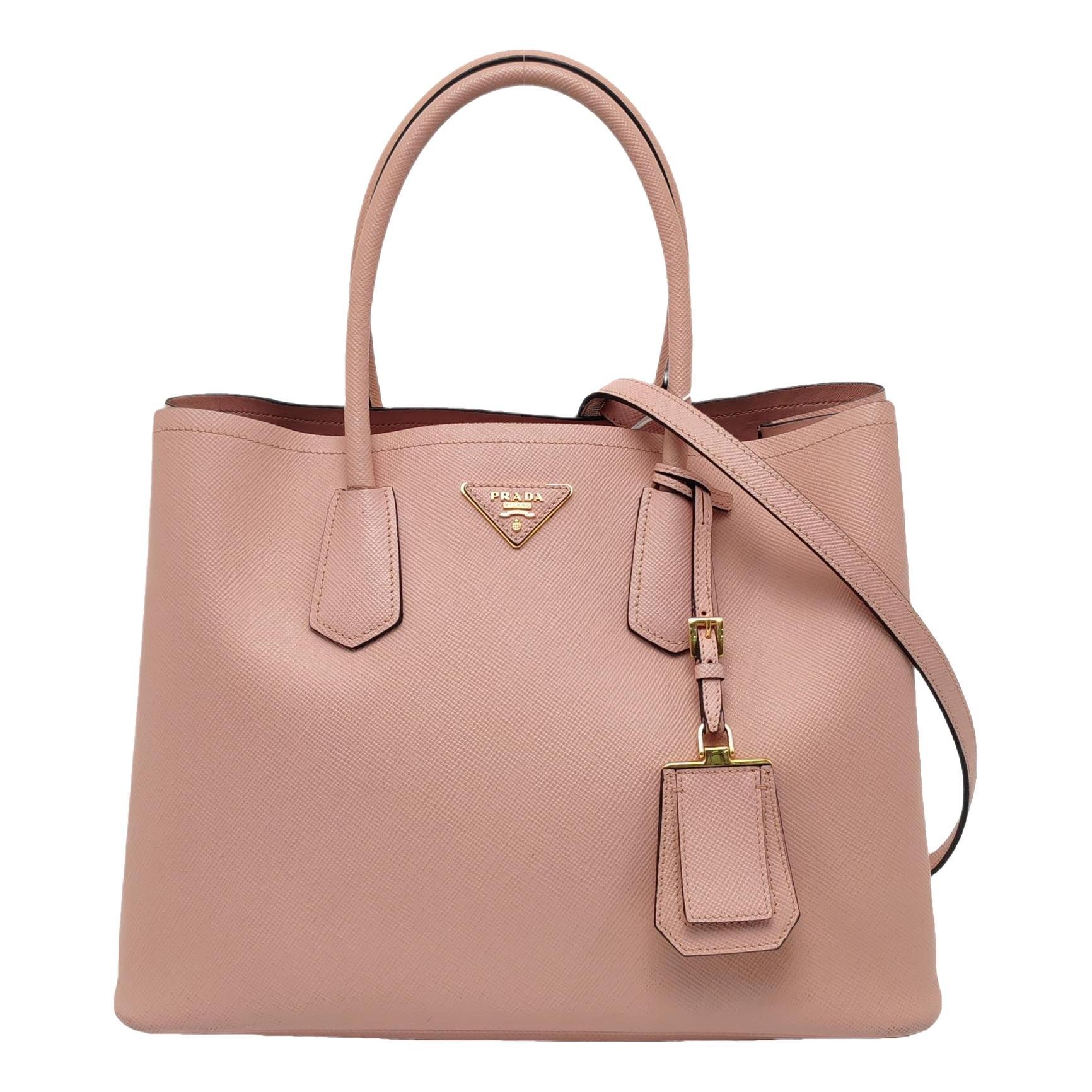 Double leather crossbody bag