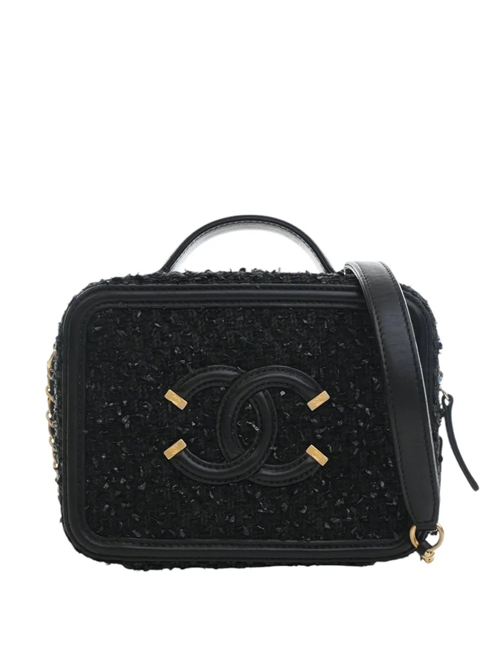 2019 Small Tweed CC Filigree Vanity Case satchel