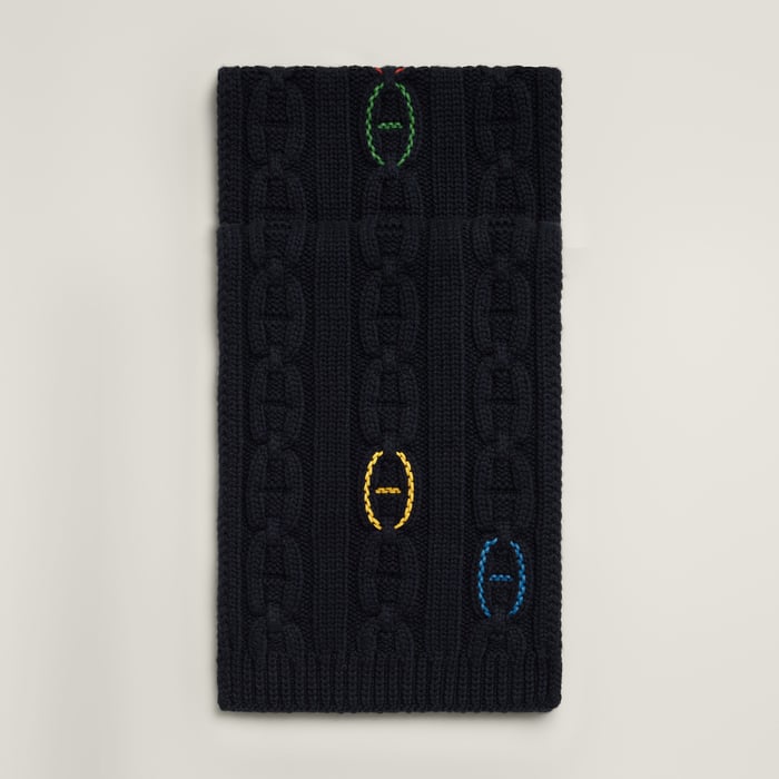 Marine Tri-maillon Details Cuir Muffler
