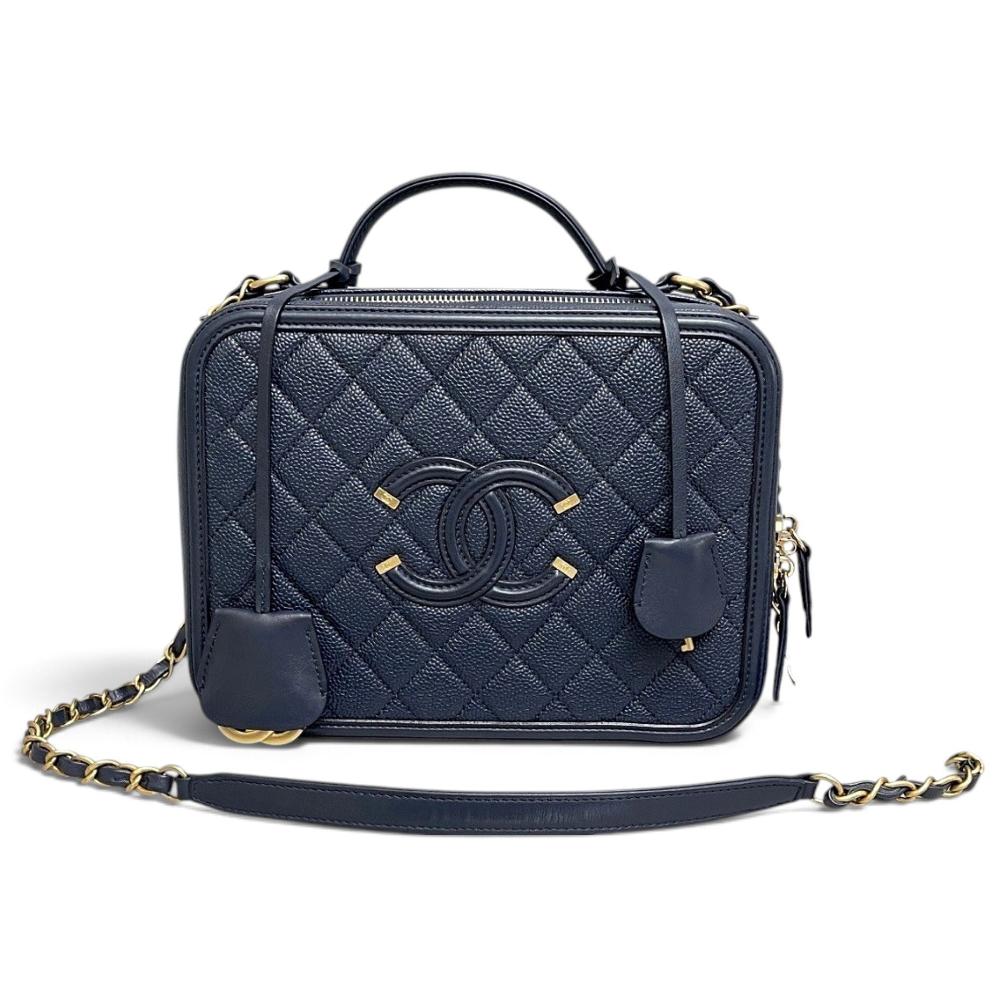Vanity leather handbag