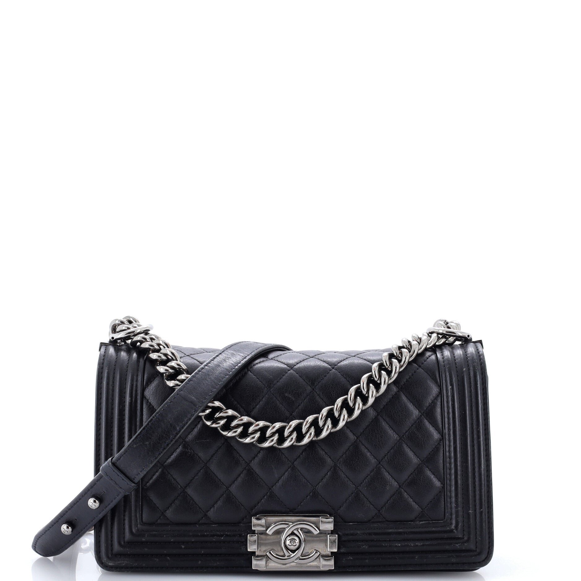 Boy Flap Bag Quilted Lambskin Old Medium