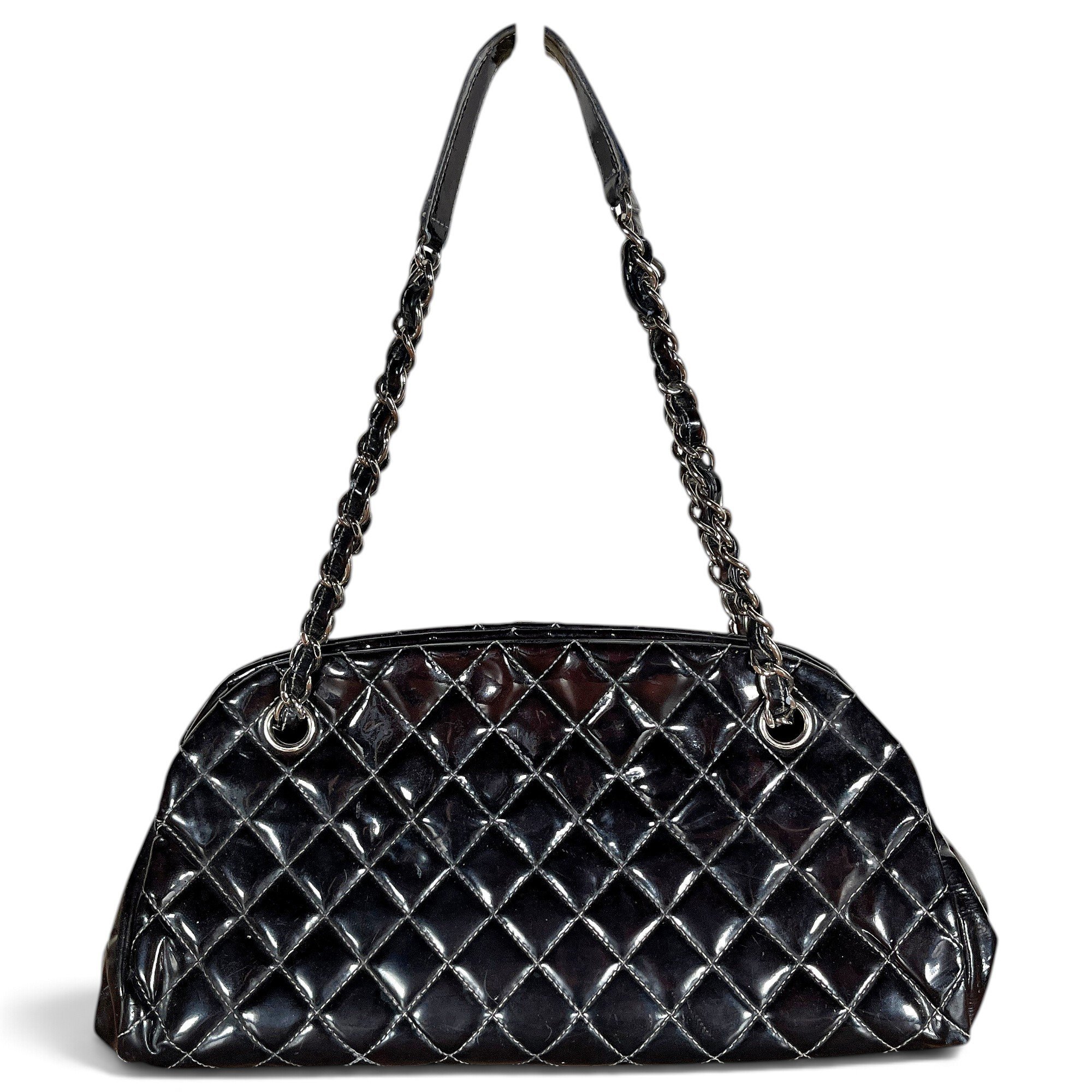 Mademoiselle patent leather handbag