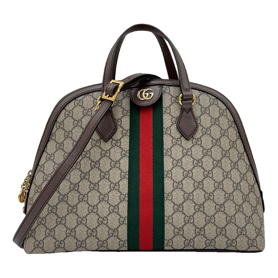 Ophidia Dome Top Handle leather handbag