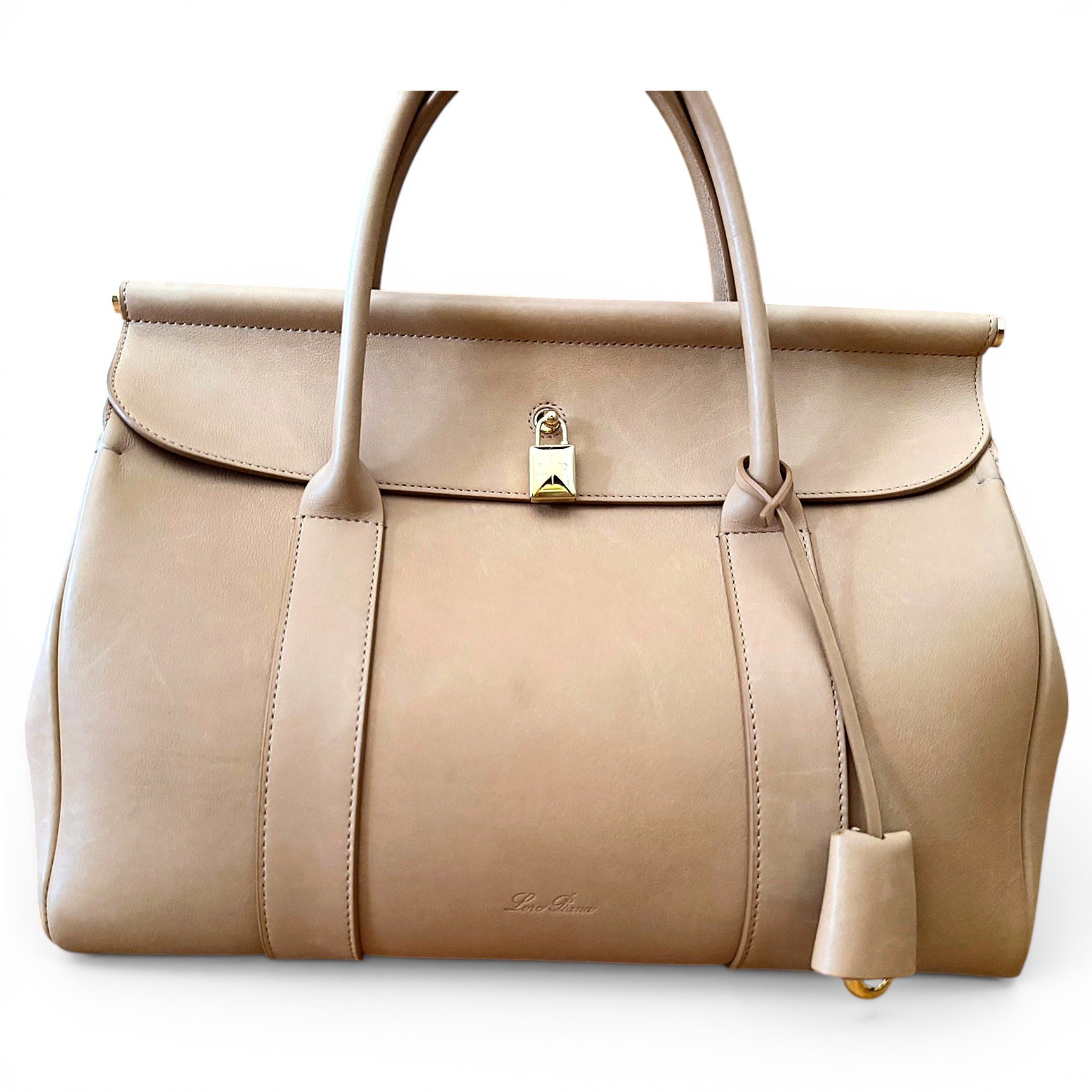 Loom leather handbag