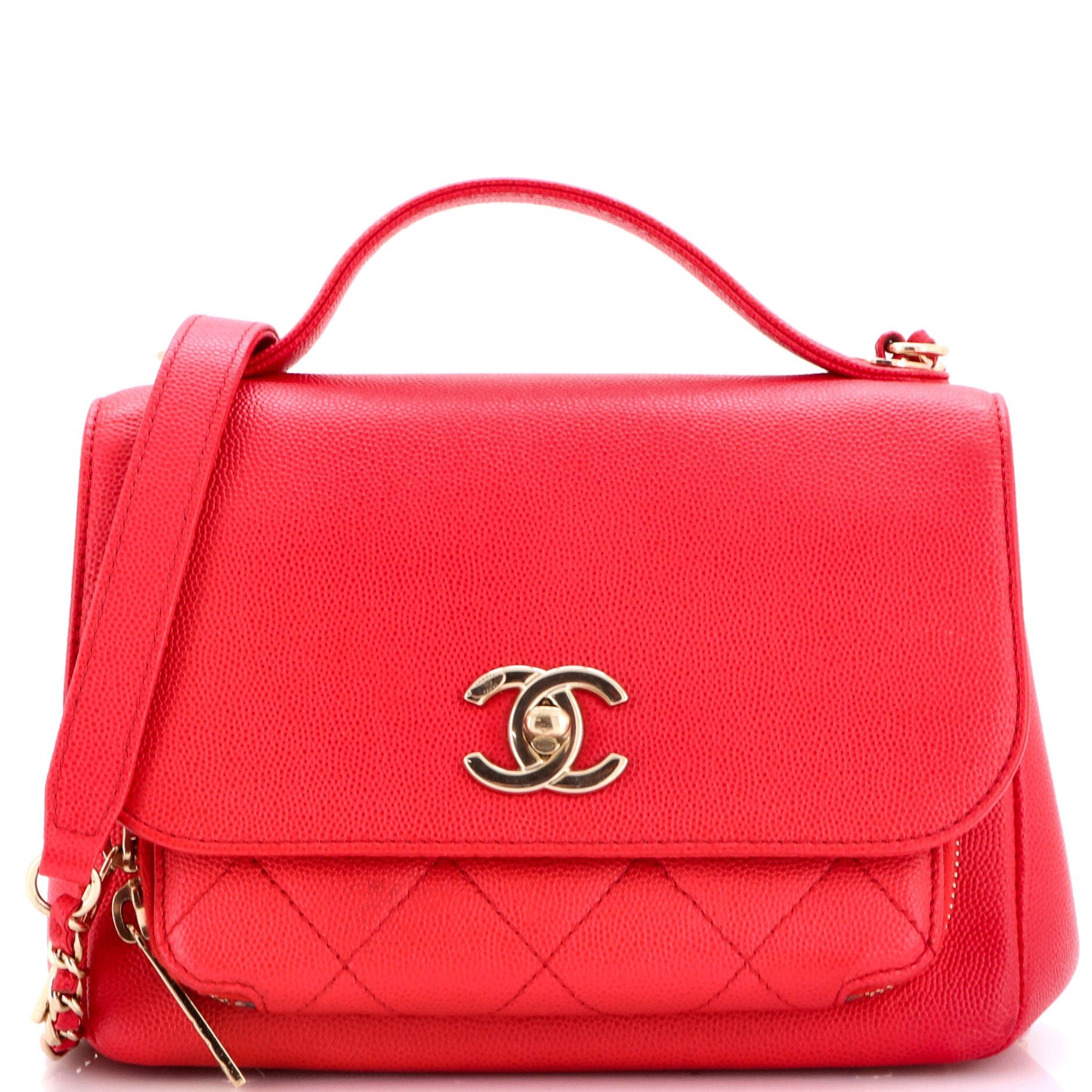 Business Affinity Flap Bag Quilted Caviar Mini