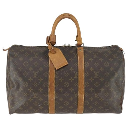 Keepall leather travel bag