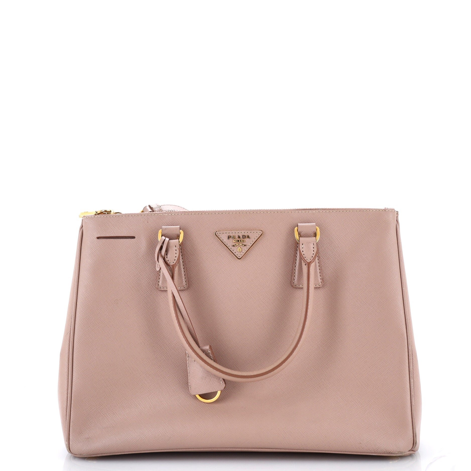 Double Zip Lux Tote Saffiano Leather Medium