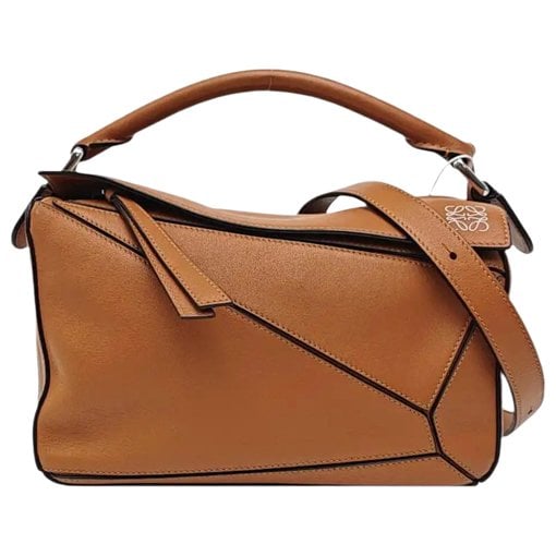 Puzzle leather handbag