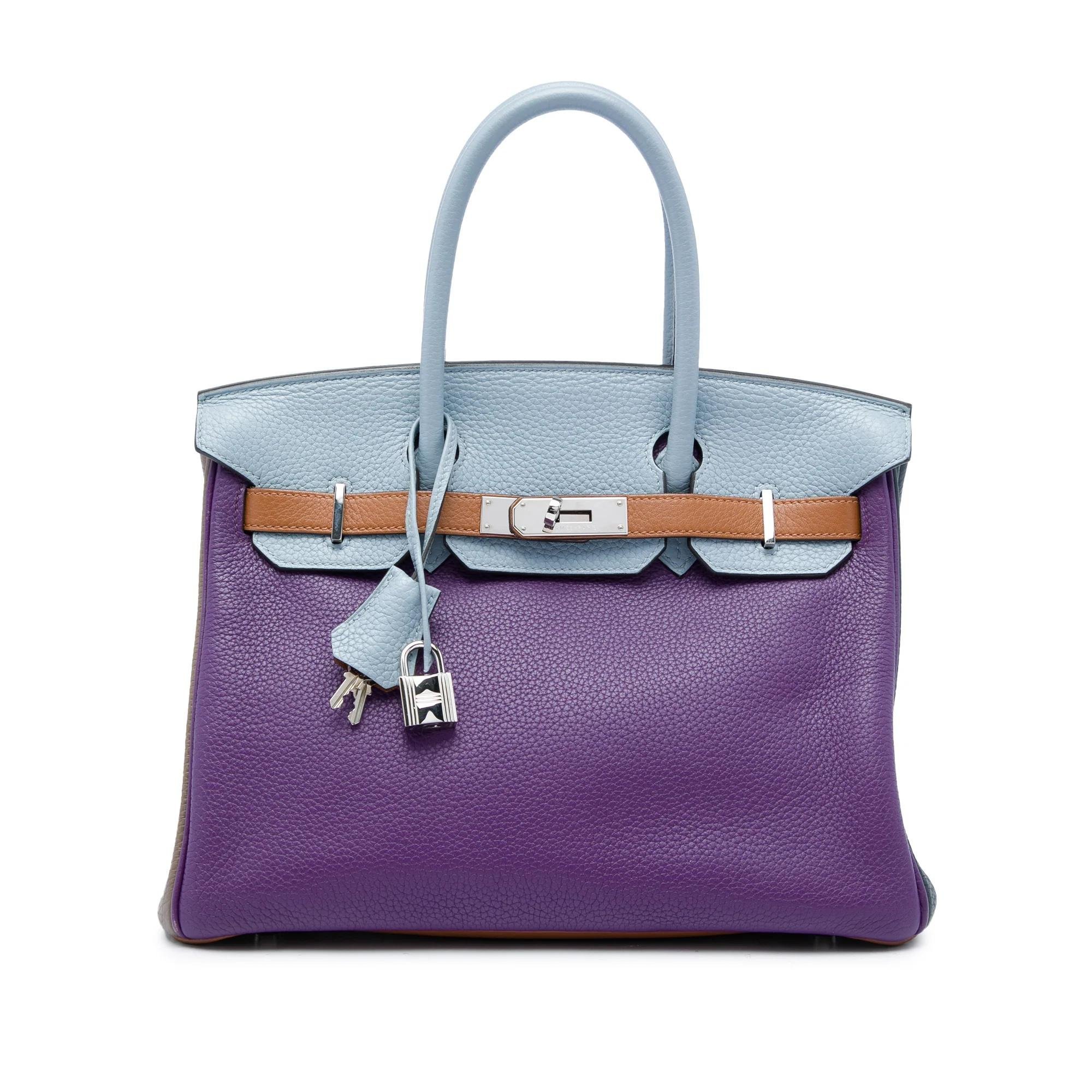 Hermes Birkin 30 Handbag Ultraviolet Clemence Leather 2013