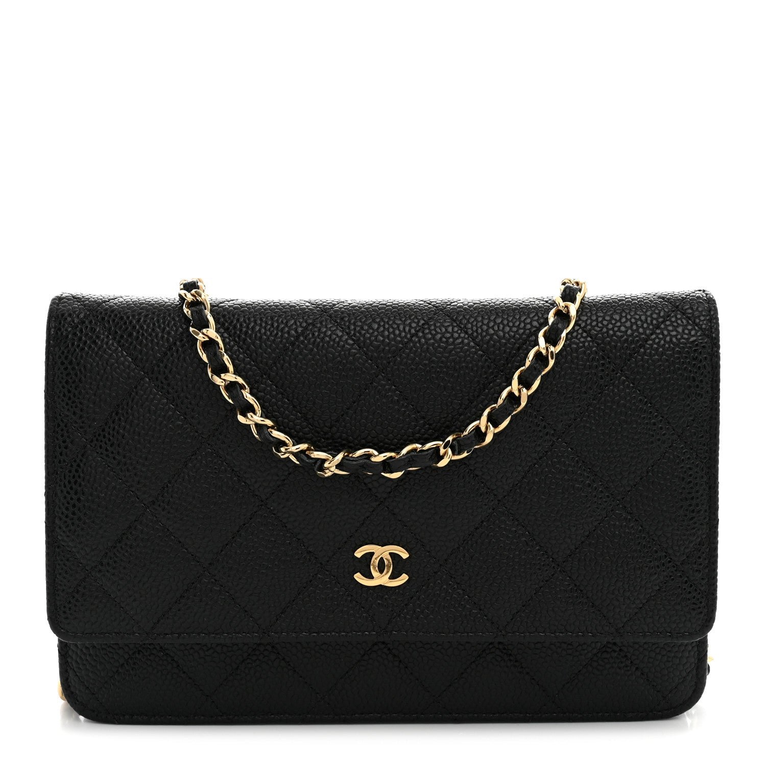 Chanel Caviar Quilted Wallet on Chain WOC Black