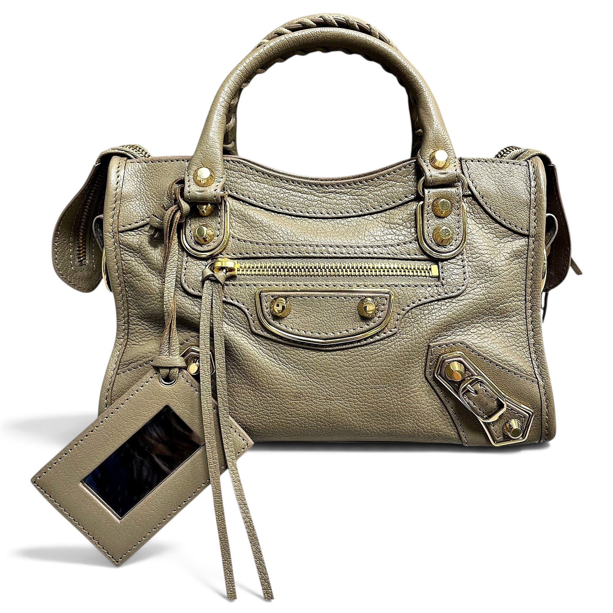 Classic Metalic leather handbag