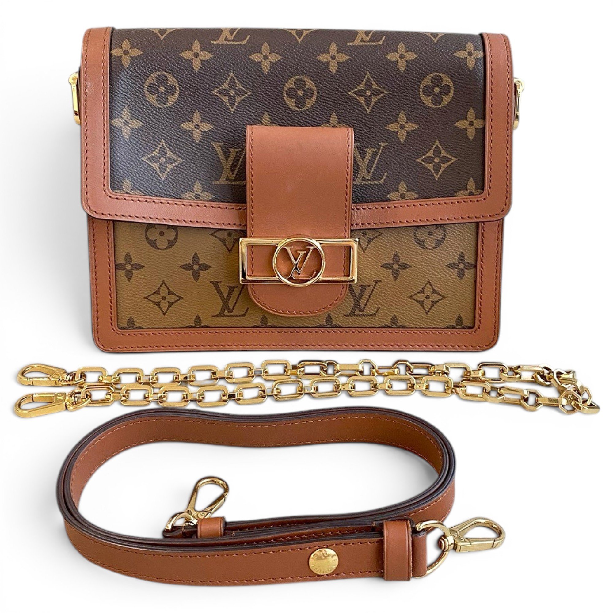 Dauphine leather handbag