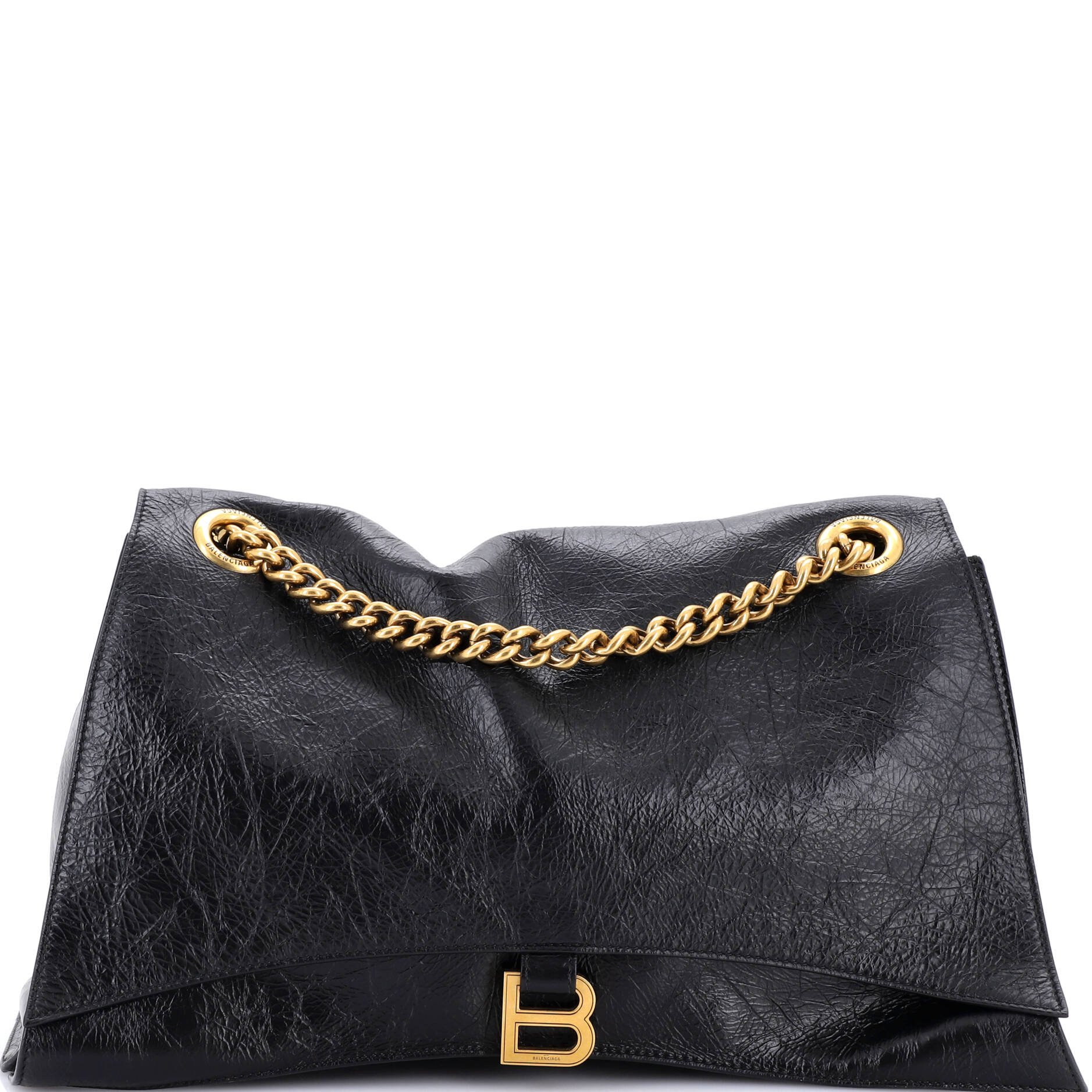 Balenciaga Crush Chain Flap Bag Leather Large