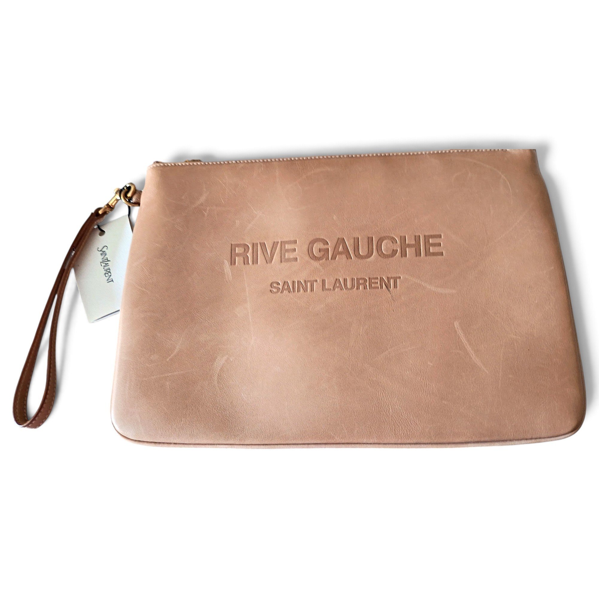 Rive Gauche leather clutch bag
