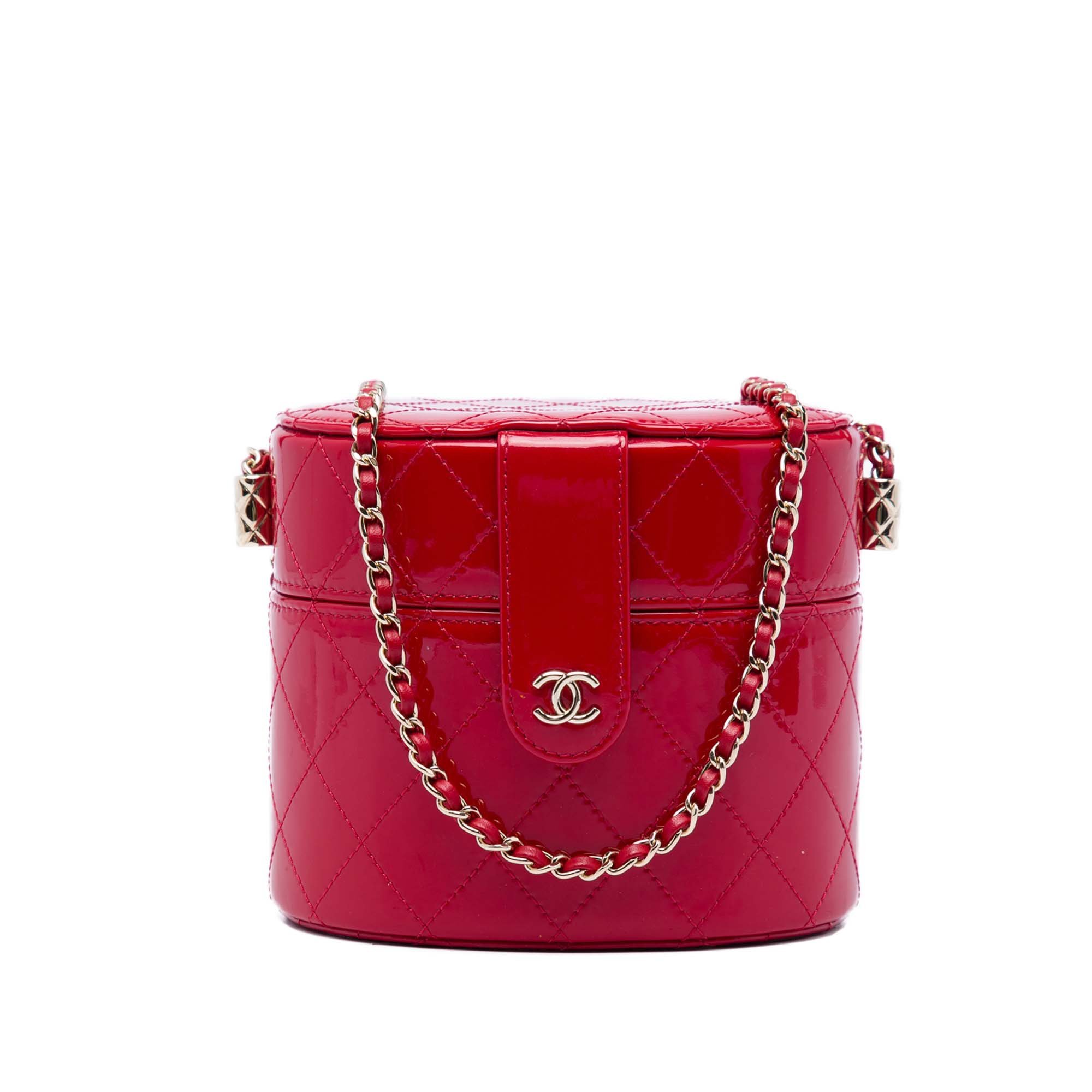 Vanity patent leather handbag