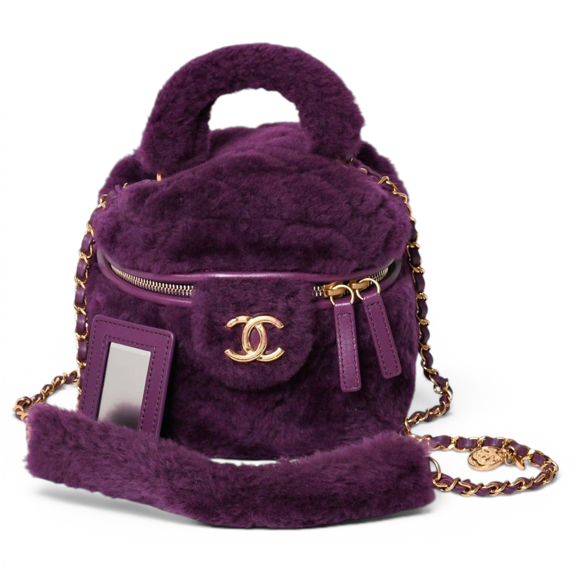 Vanity leather handbag